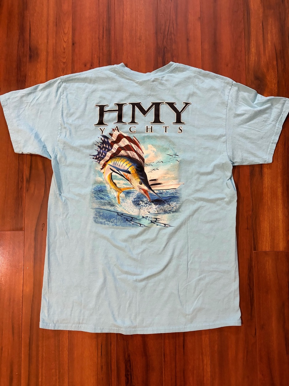 HMY Yachts Light Blue Marlin Graphic Tee